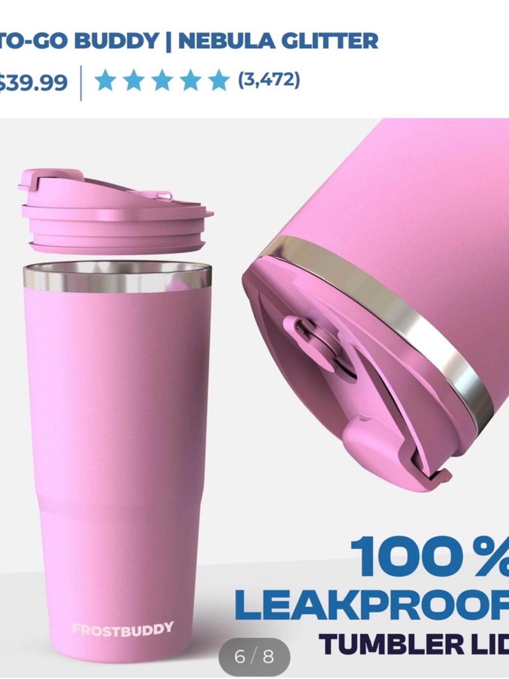 FrostBuddy Nebula To-Go Cup Insulator NEW - Picture 8 of 9